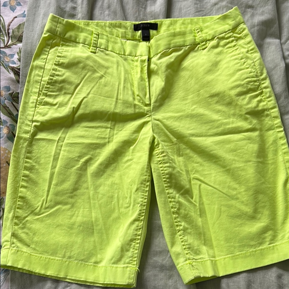 J. Crew Yellow Bermuda Shorts Casual Lightweight Style